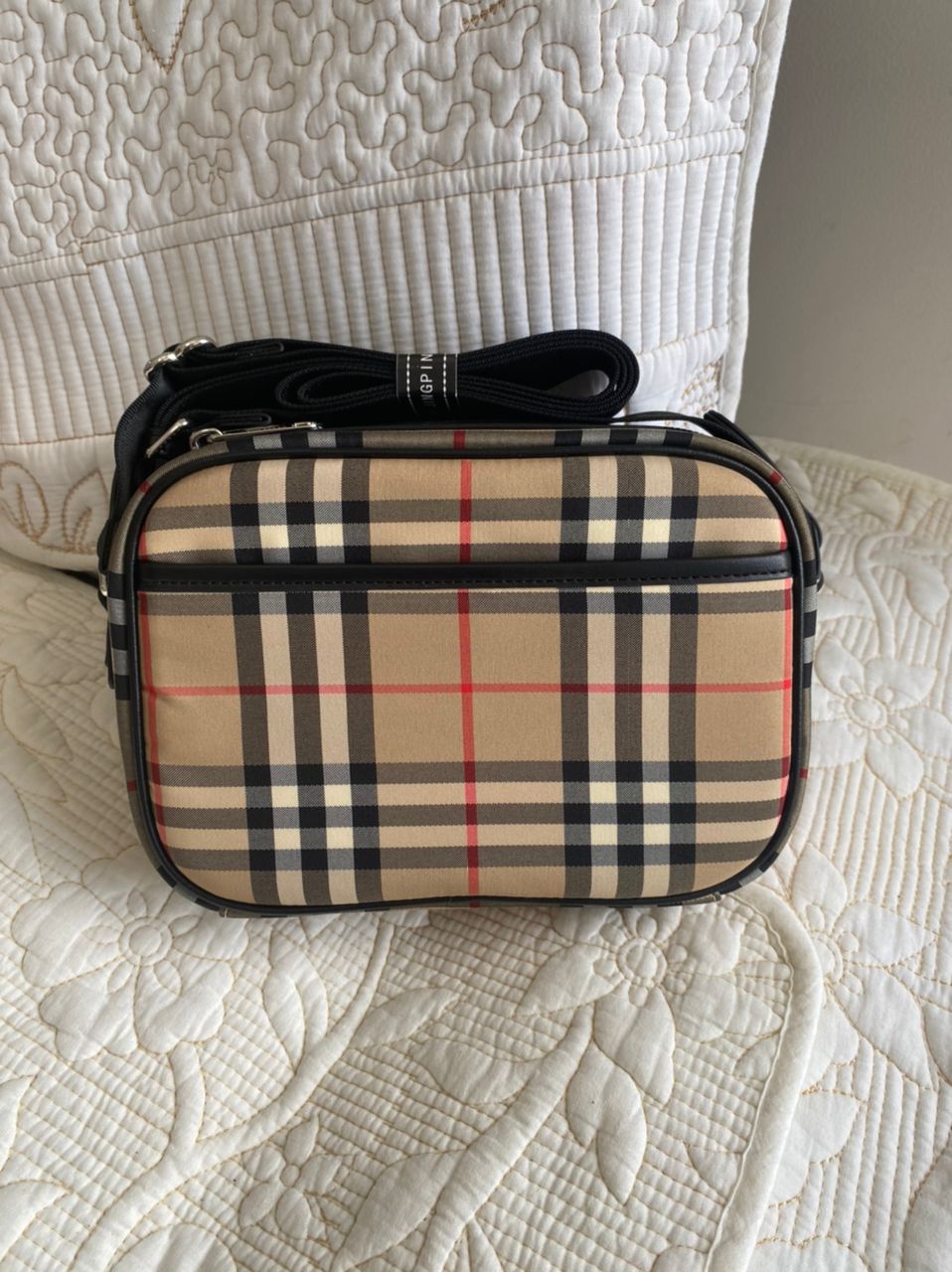 Vintage Check Leather Crossbody Bag