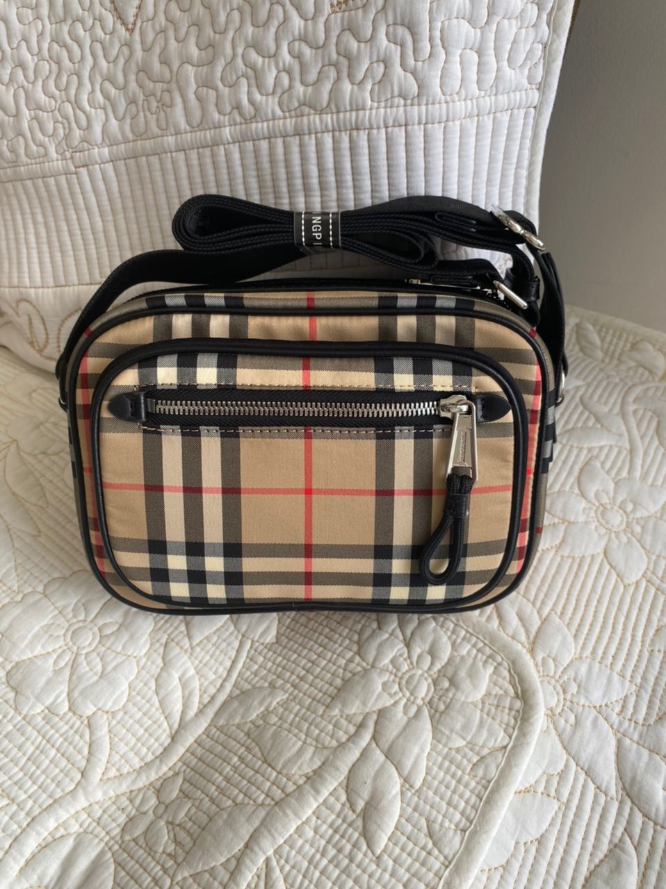 Vintage Check Leather Crossbody Bag