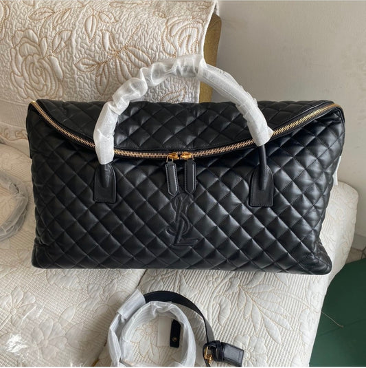 YSL ES GIANT TRAVEL BAG IN QUILTED LEATHER