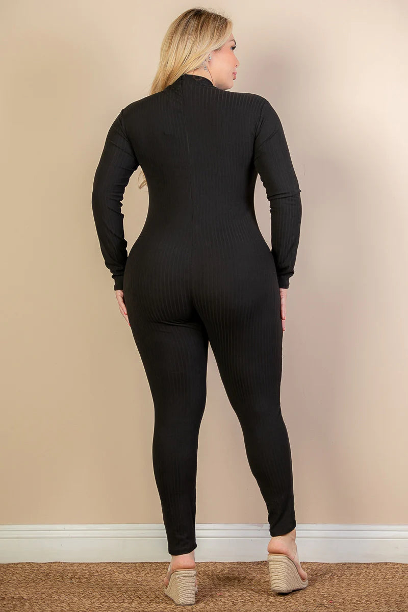 Mock Neck Cellulite Deleter Jumpsuit (7 Colors) SMALL-3X