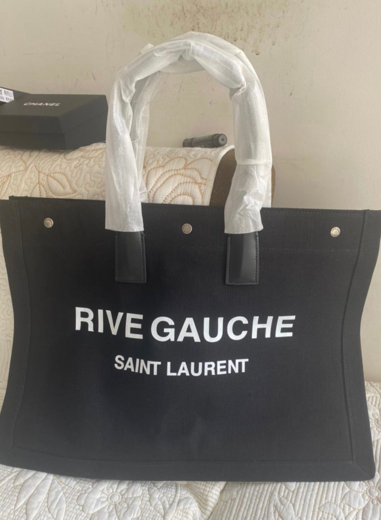 Saint Laurent Rive Gauche shopping tote bag