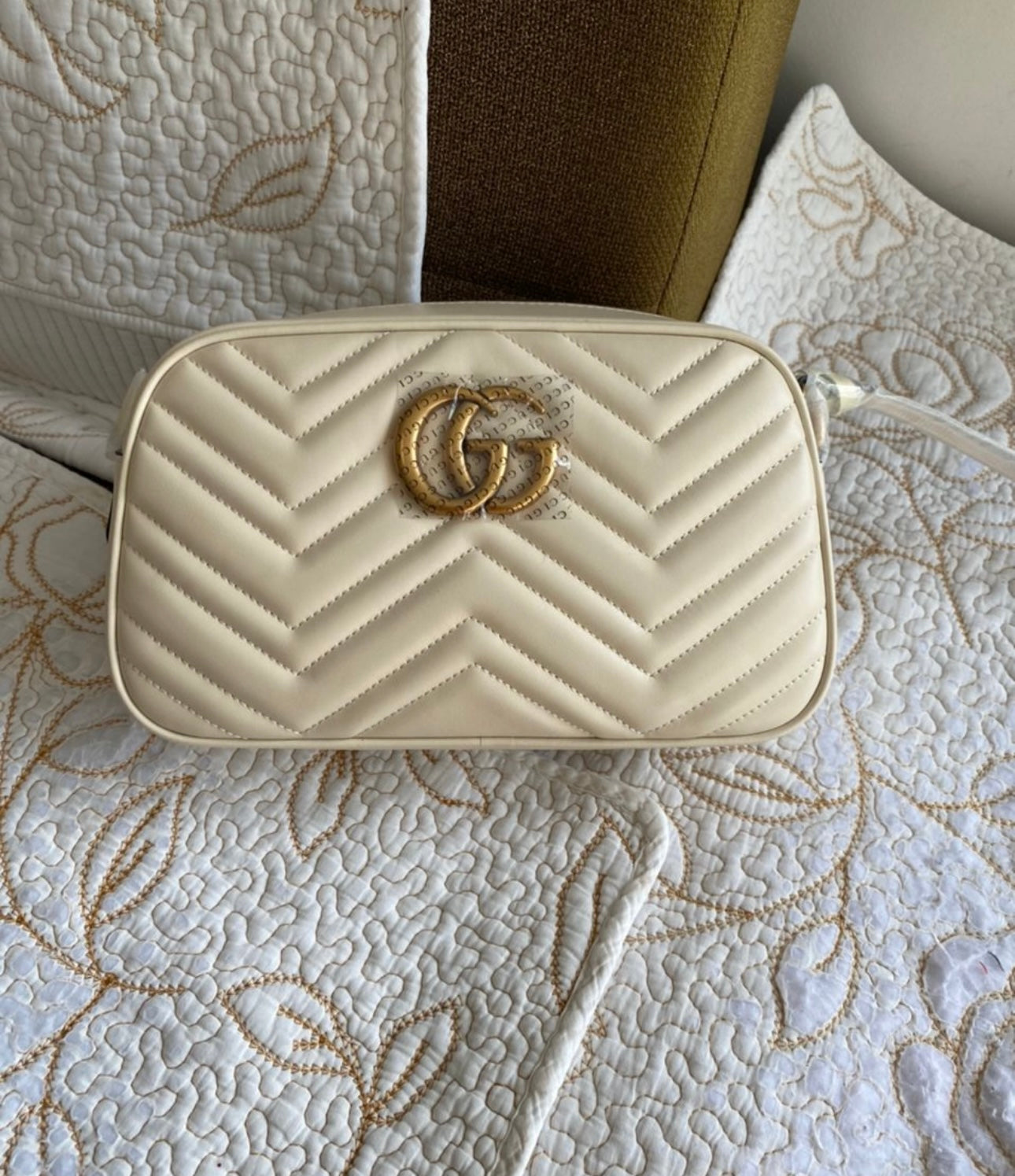 BEIGE MARMONT SMALL SHOULDER BAG