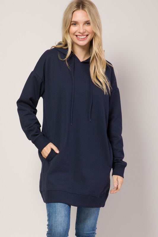 Plus Hoodie Sweater Tunic (More Colors)