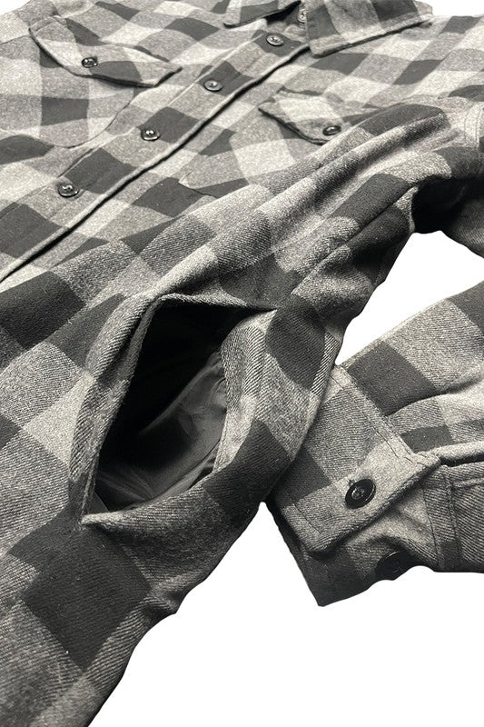 Mens Quilted Flannel