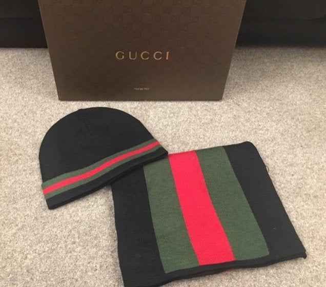 House Stripe Beanie Set (2 Colors)