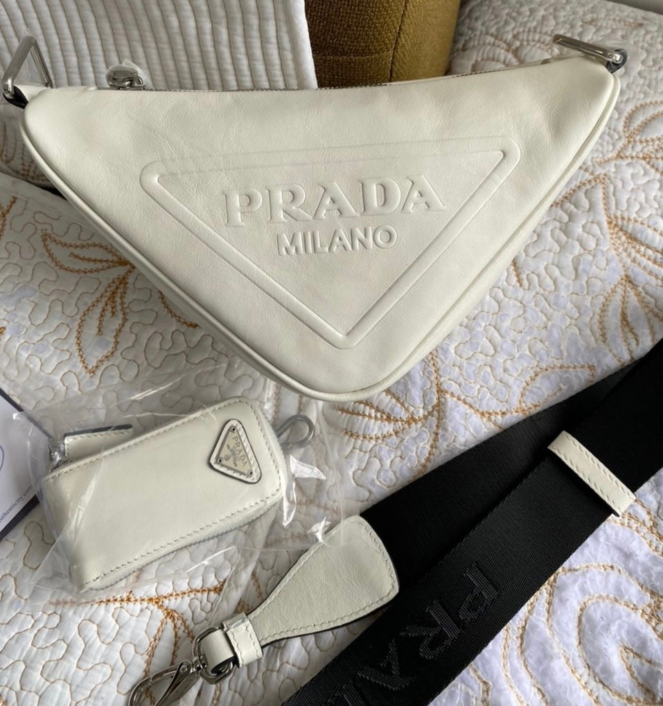 Sac bandoulière Triangle en cuir