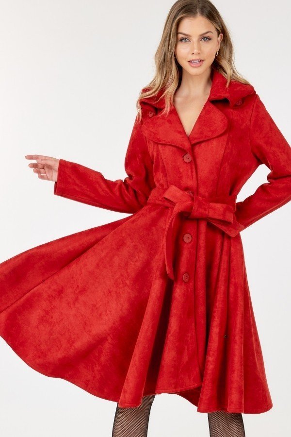 A Line Suede Coat (2 Colors)