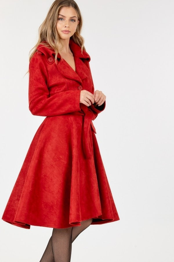 A Line Suede Coat (2 Colors)