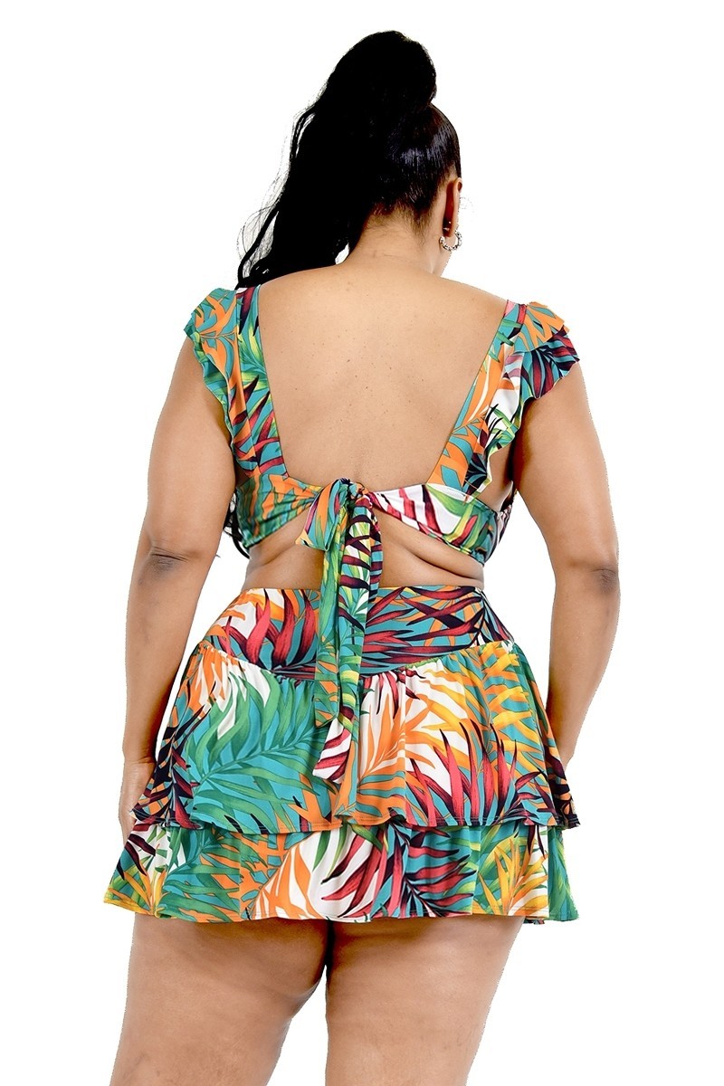 “Tropics” 2 Piece Skirt Set