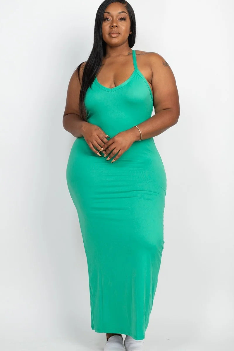 Plus Racerback Maxi Dress (13 Colors)