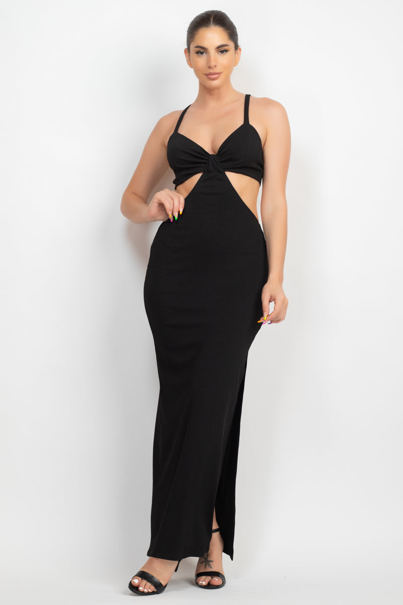 Cutouts Side Slit Maxi Dress (6 Colors)