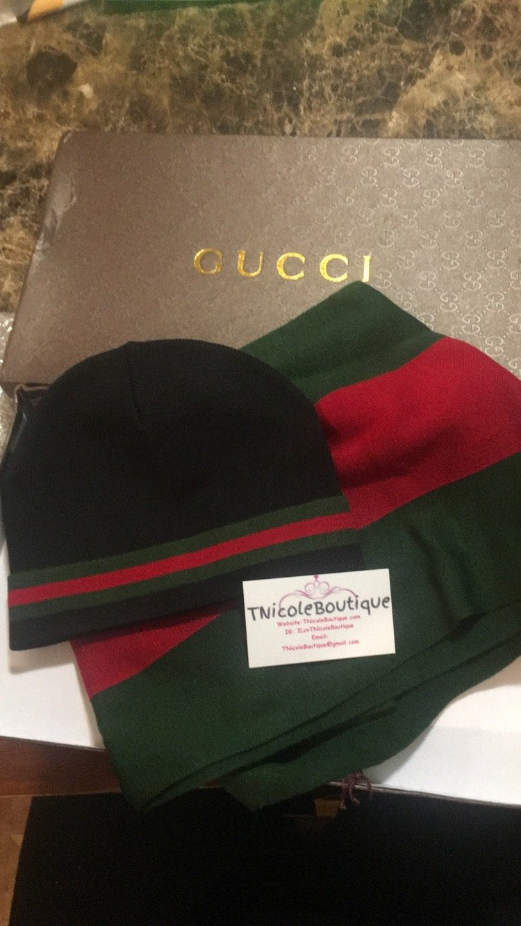 House Stripe Beanie Set (2 Colors)