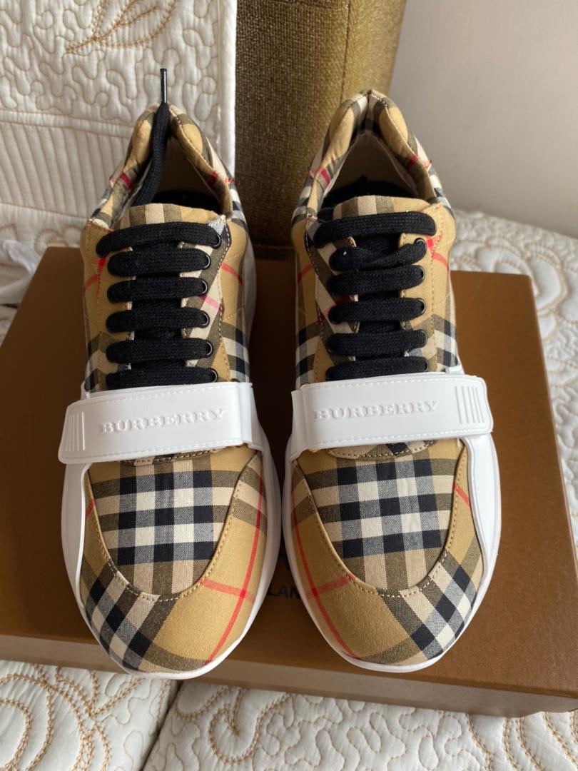 BUR Cotton Vintage Check Sneakers