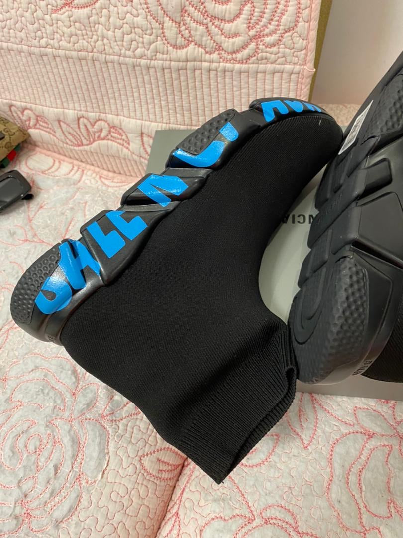 Zapatillas Graffiti Sock (Azul/Negro)