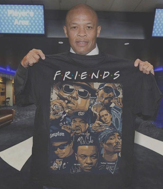 Camiseta con gráfico de amigos de Hip Hop