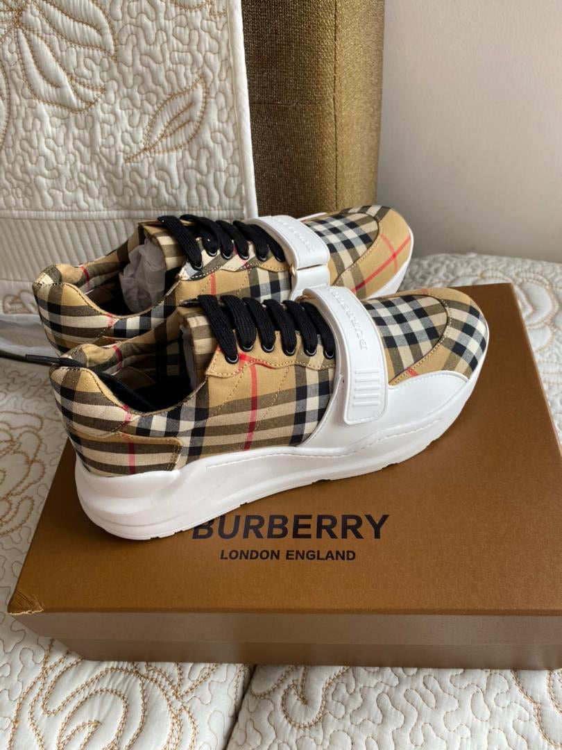 BUR Cotton Vintage Check Sneakers