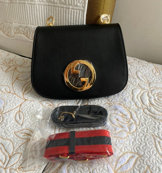Sac Blondie Medium en cuir noir