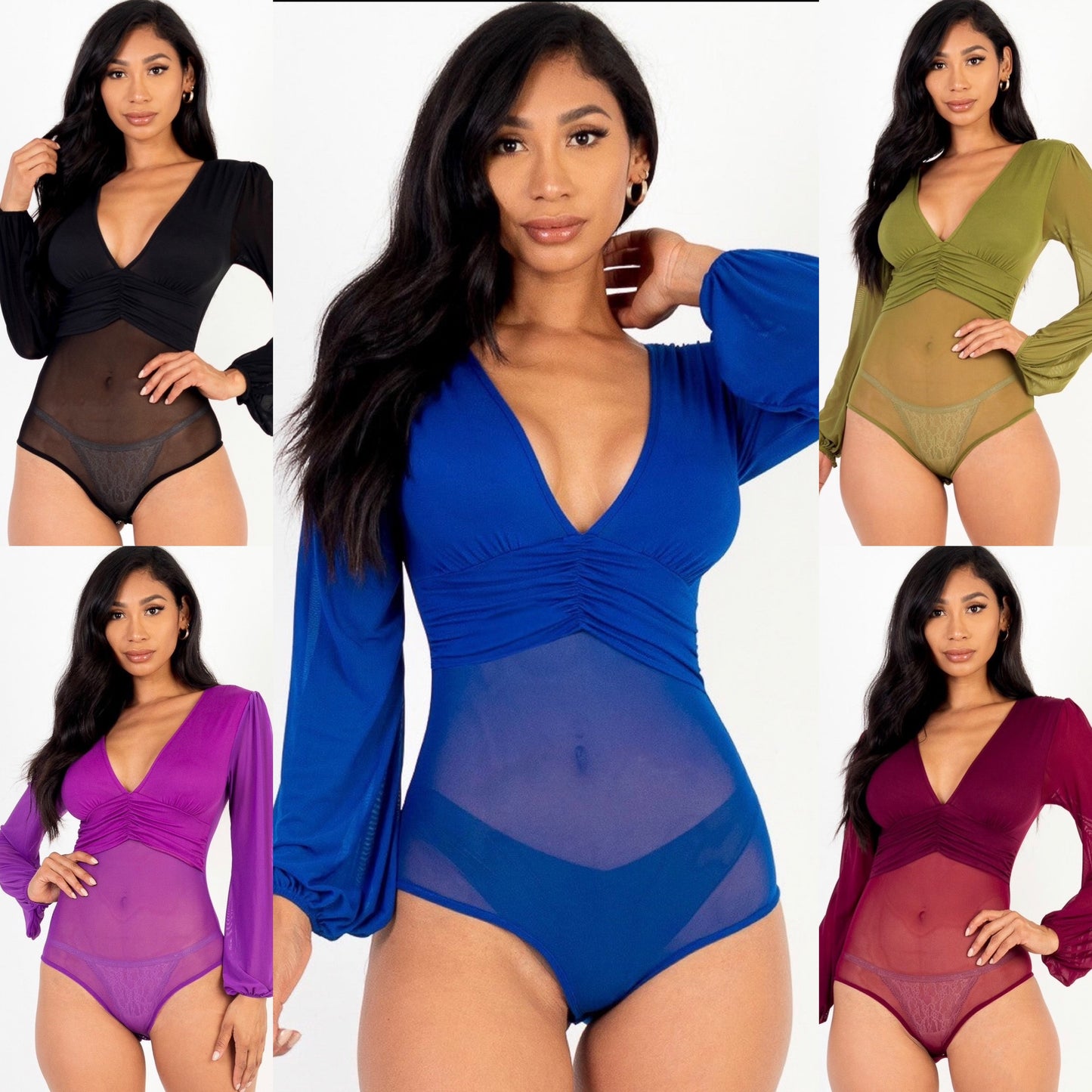 Lovely Mesh Bodysuit (5 Colors)