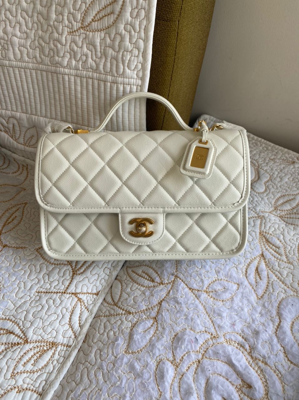 Sac à poignée supérieure blanc Cavier Coco