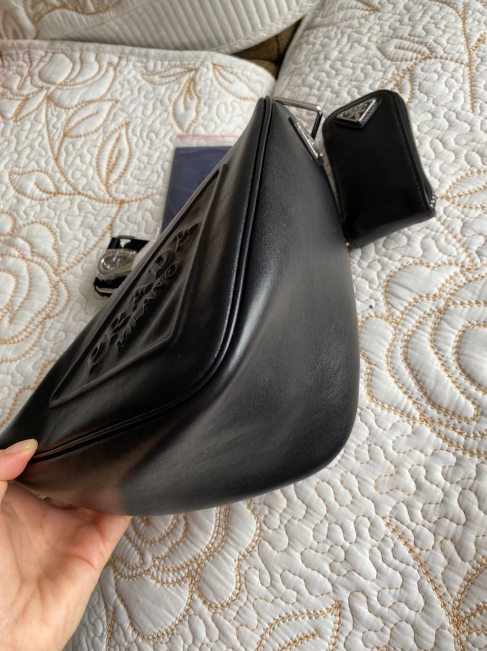 Sac bandoulière Triangle en cuir