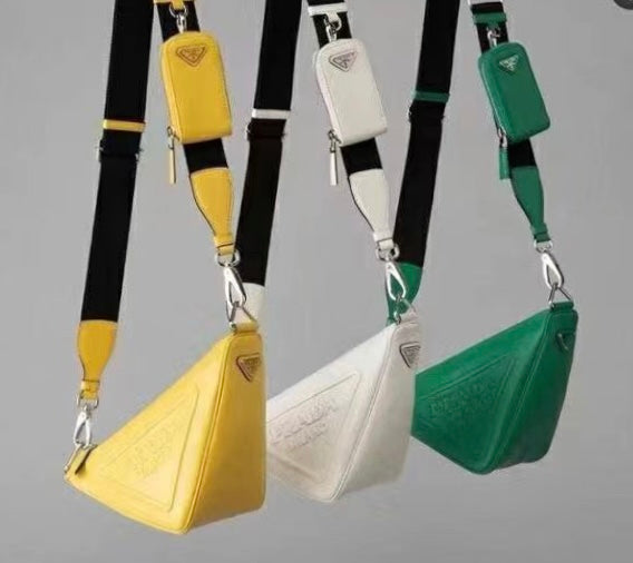Sac bandoulière Triangle en cuir