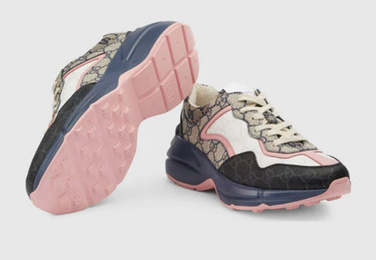 Baskets Rhyton bleues et roses