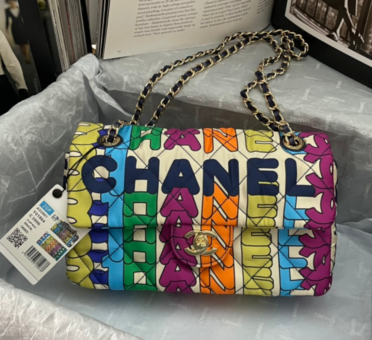Multicolor Flap Bag