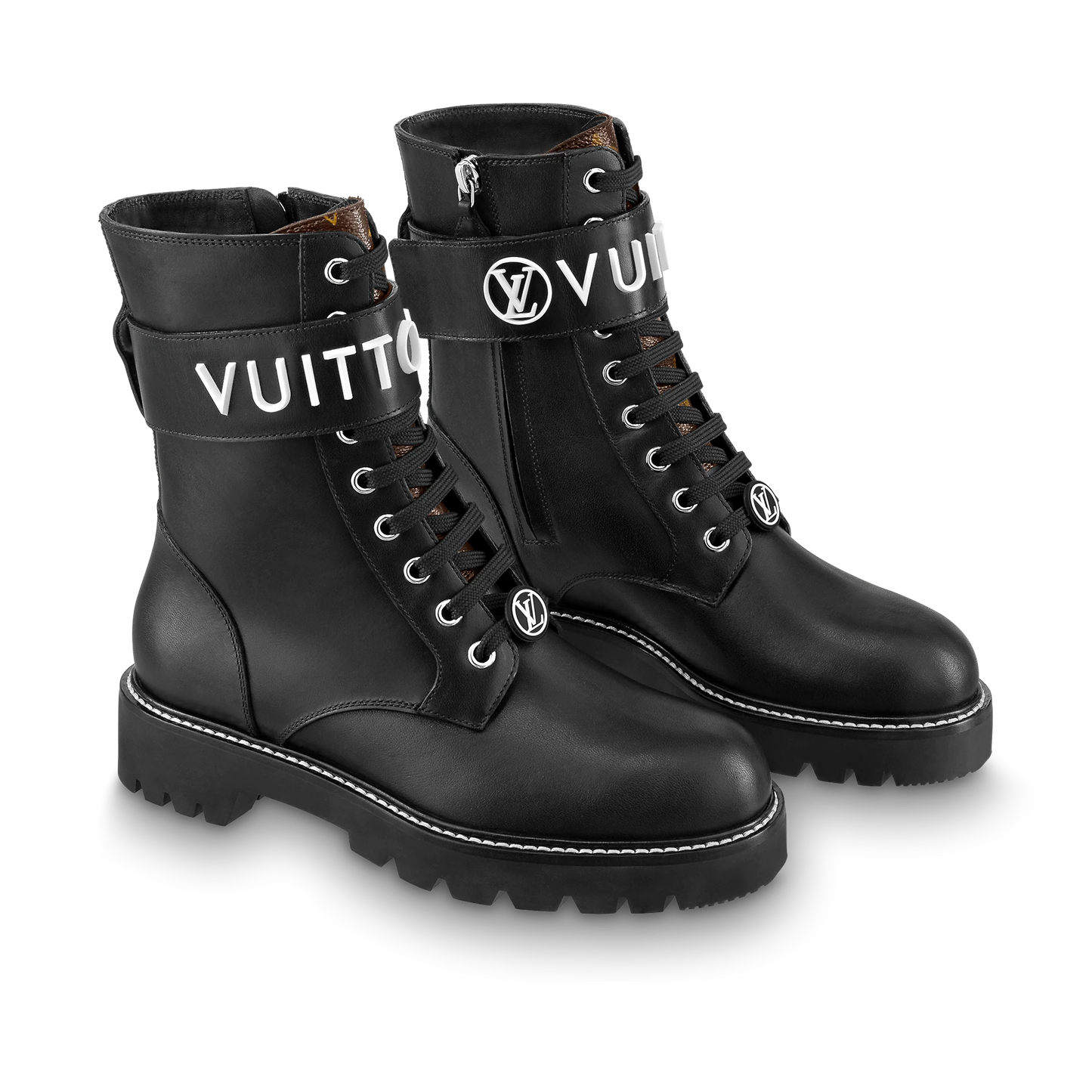 Bota plana Ranger Territory en negro/blanco
