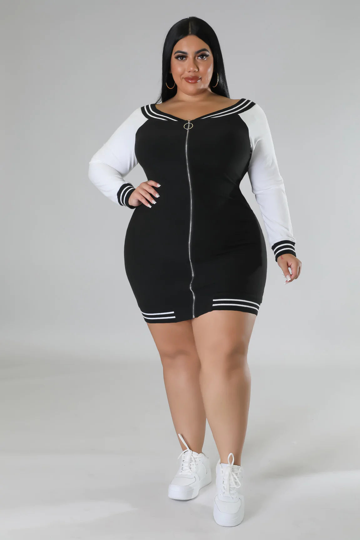 Kickback Zipper Dress