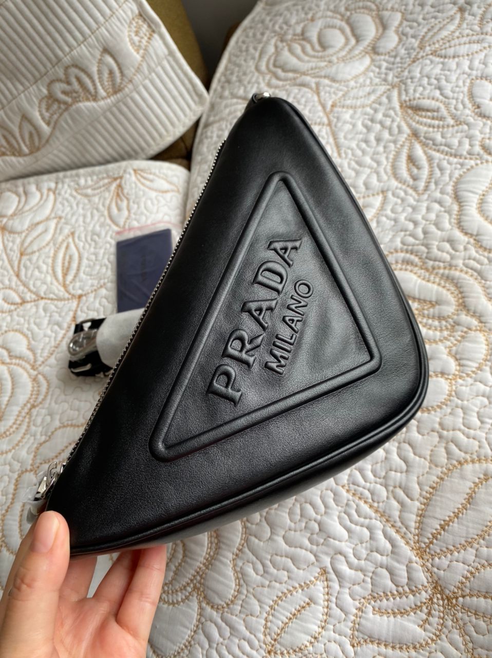 Sac bandoulière Triangle en cuir