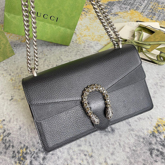 Dionysus Sac bandoulière en cuir noir