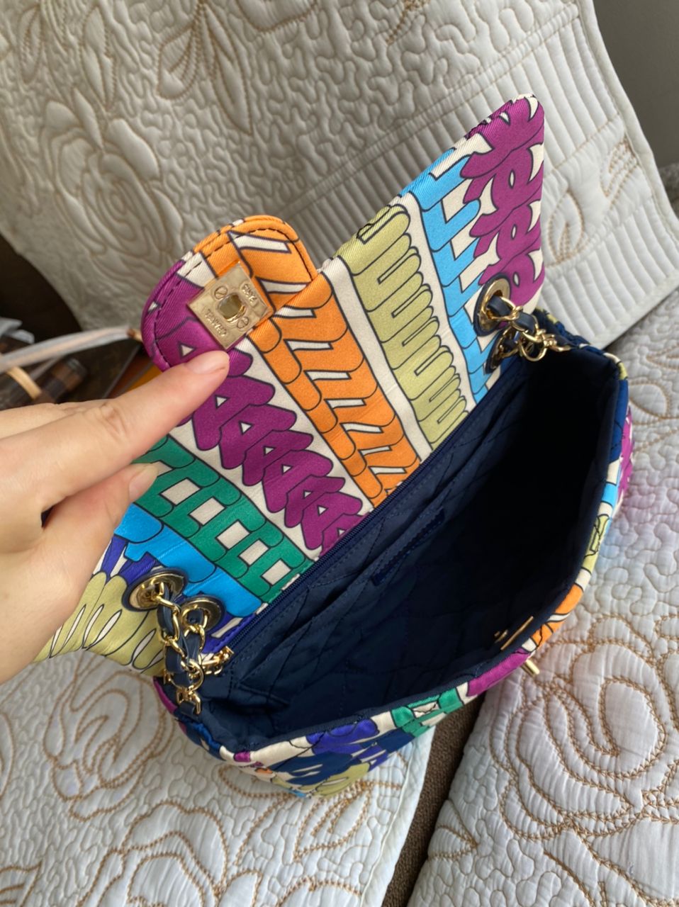 Multicolor Flap Bag