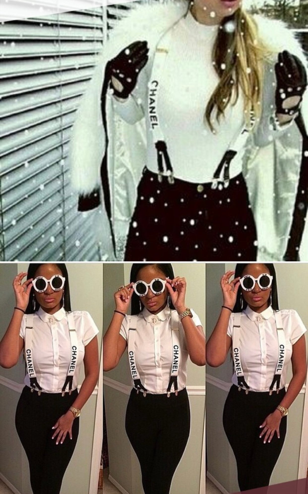 OOTD: Chanel Suspenders - Her Modern Life Outfit of the Day