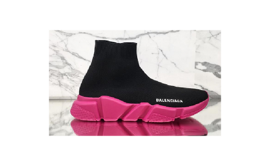 All Pink + Black BB Sock Trainers