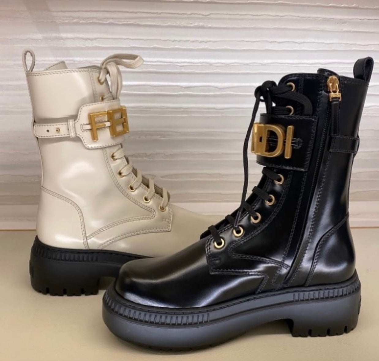 Bottes de motard en cuir FF (2 couleurs)