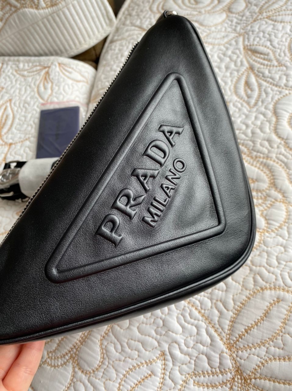 Sac bandoulière Triangle en cuir