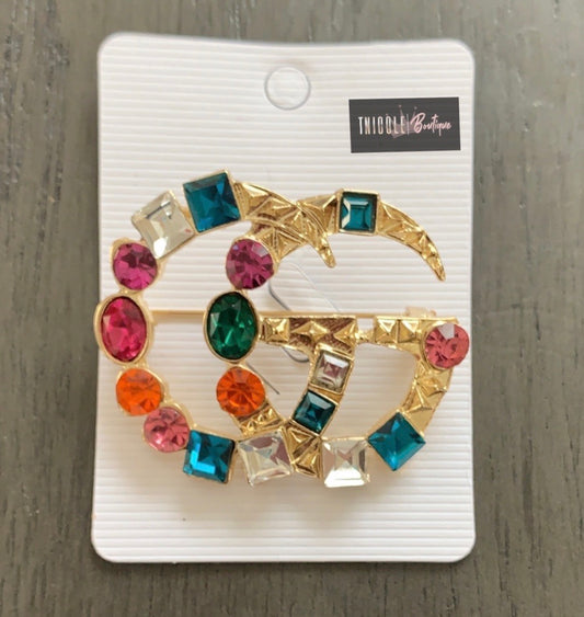 Small Colorful GG Brooch