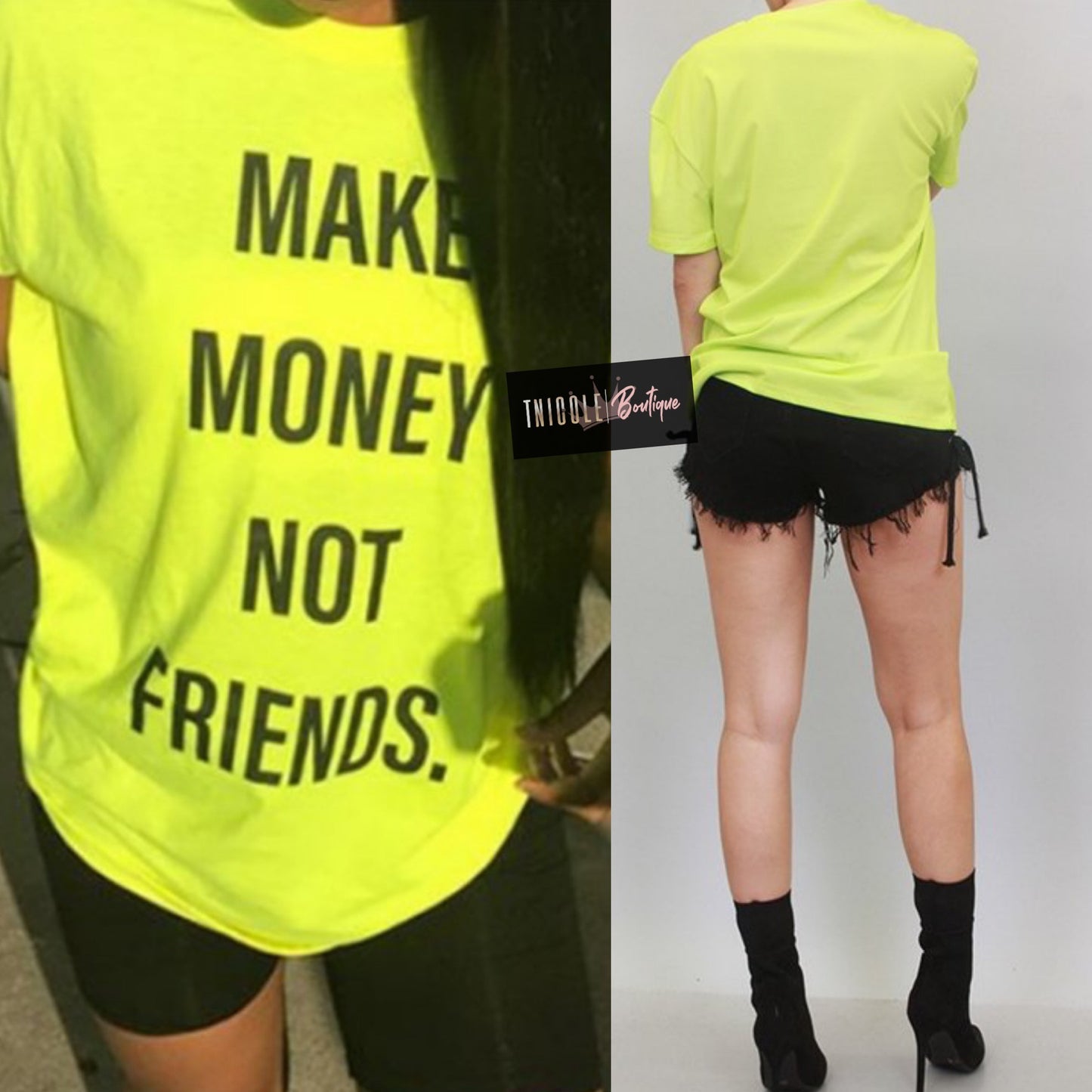 Camiseta Ganar dinero, no amigos