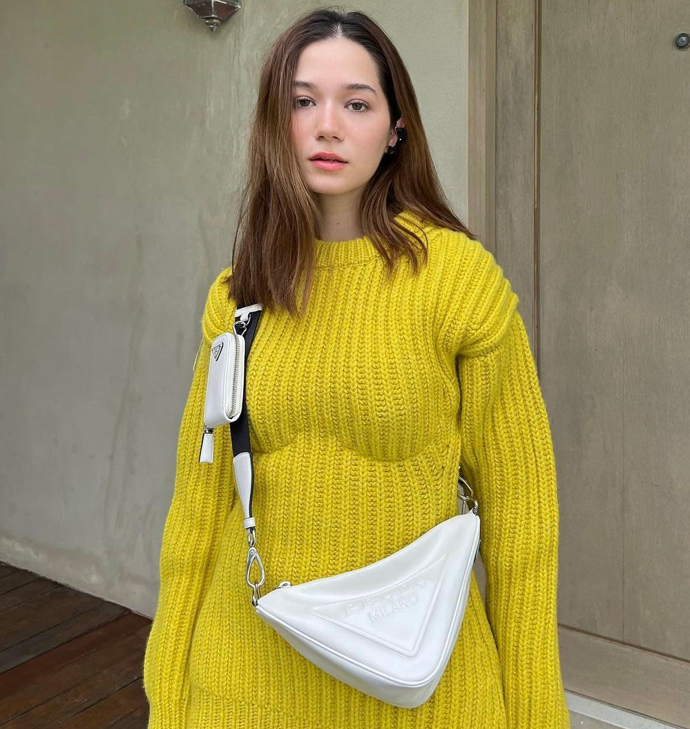 Sac bandoulière Triangle en cuir