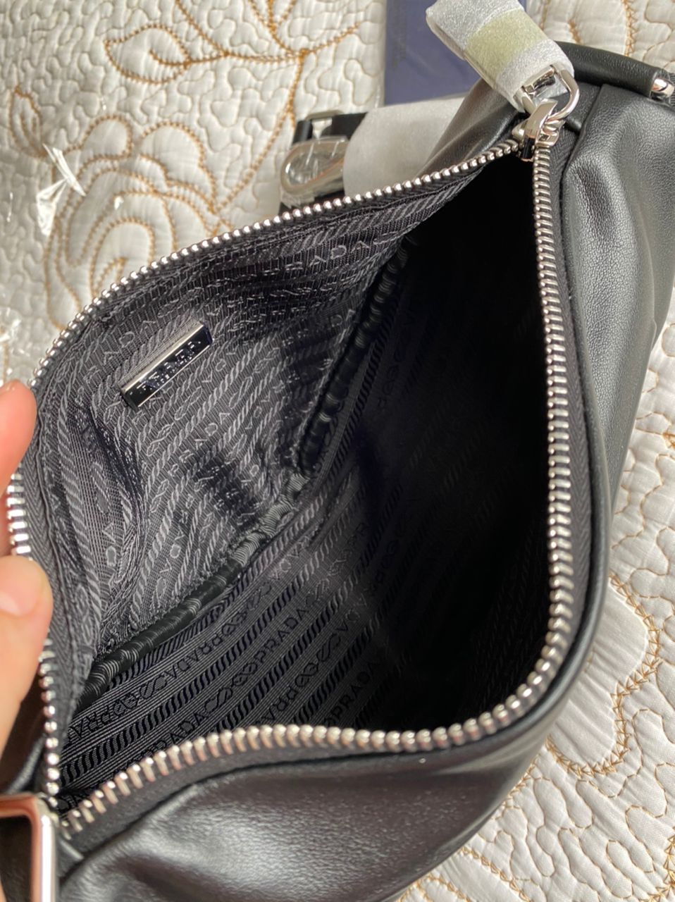 Sac bandoulière Triangle en cuir