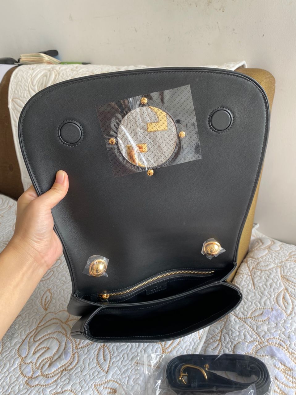 Sac Blondie Medium en cuir noir