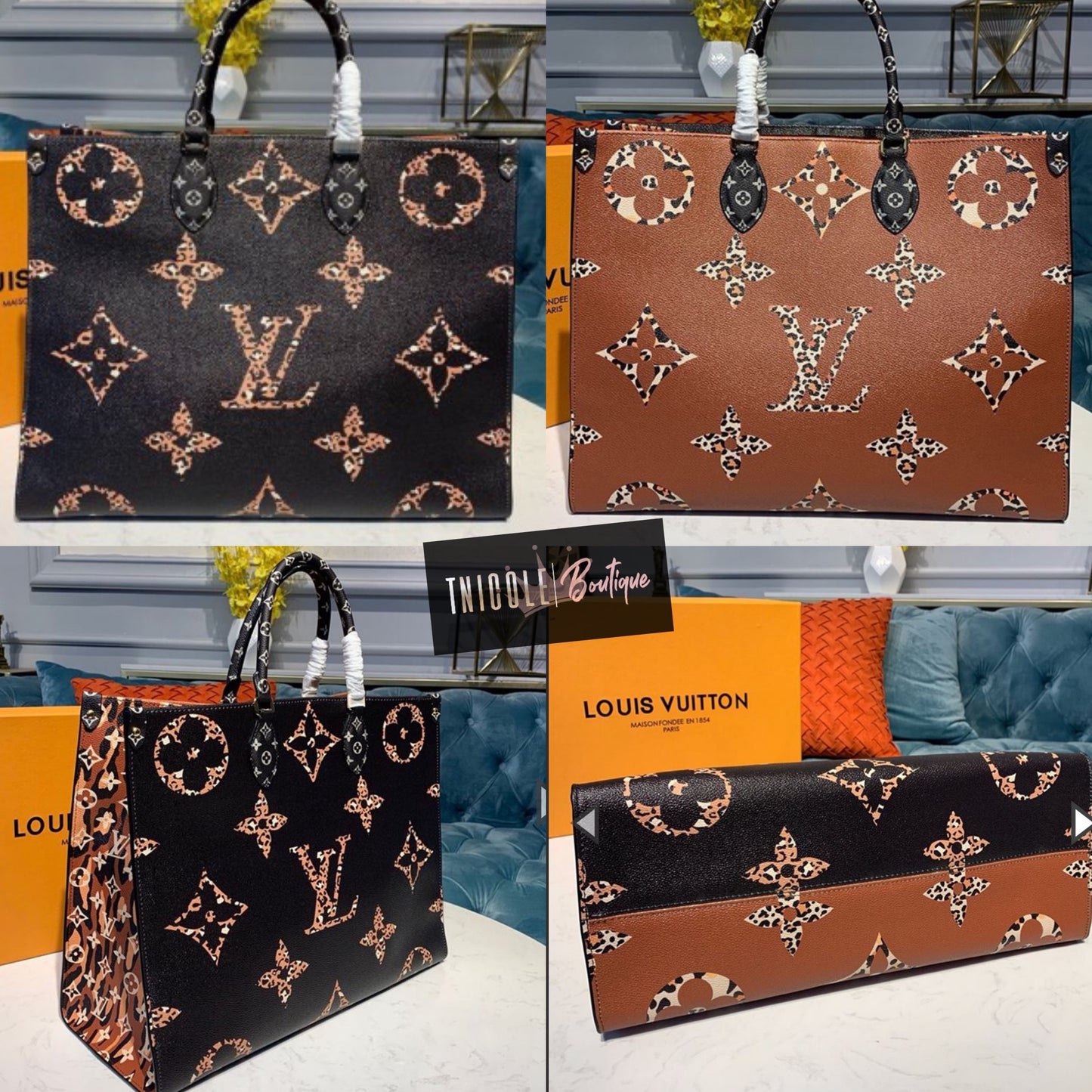 Noir + Marron GO TOTE