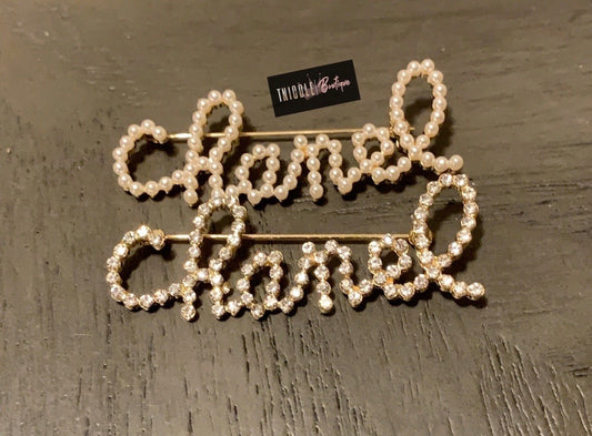 Cursive Coco Brooch