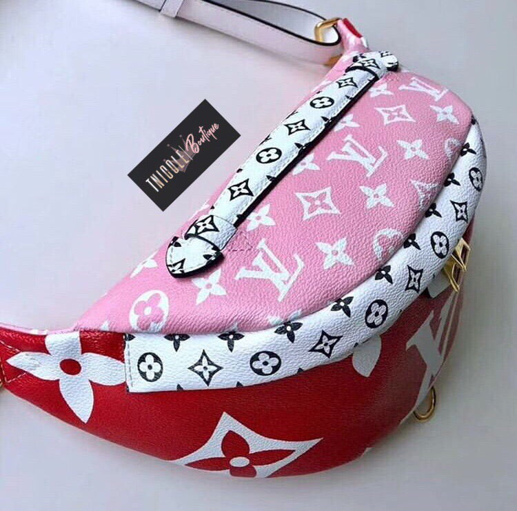 Red Monogram Fanny Pack