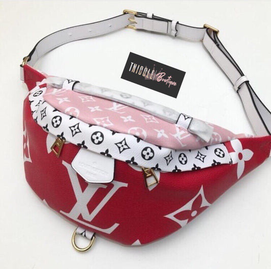 Red Monogram Fanny Pack