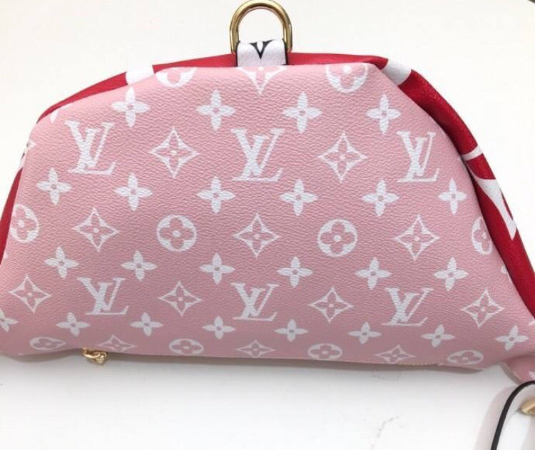 Red Monogram Fanny Pack