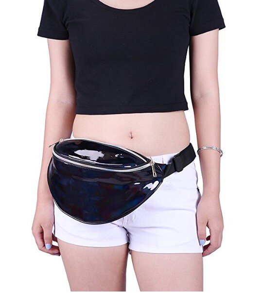 Glitzy Black GIRLEE Fanny Pack