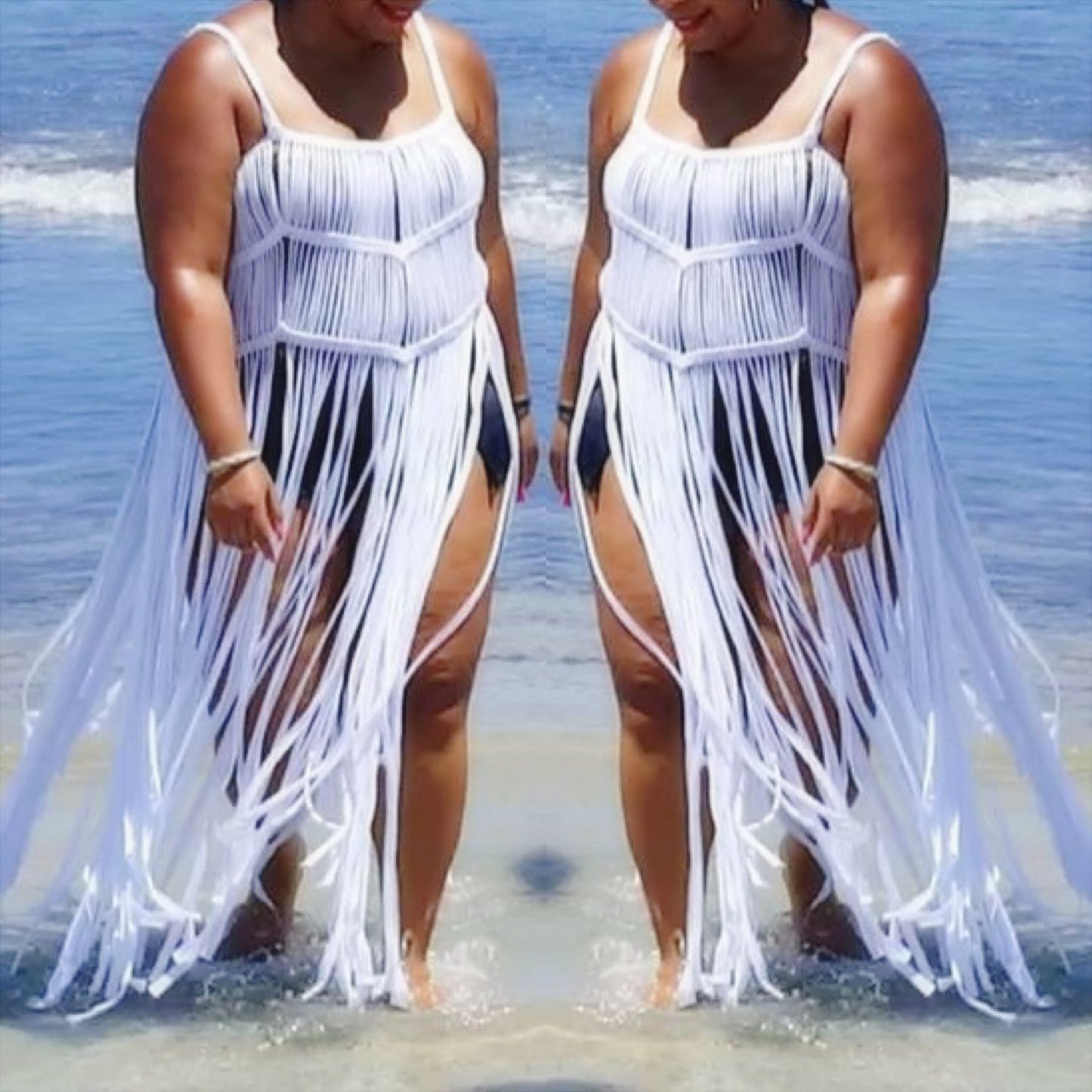 "Flawless Fringe" Beach Dress